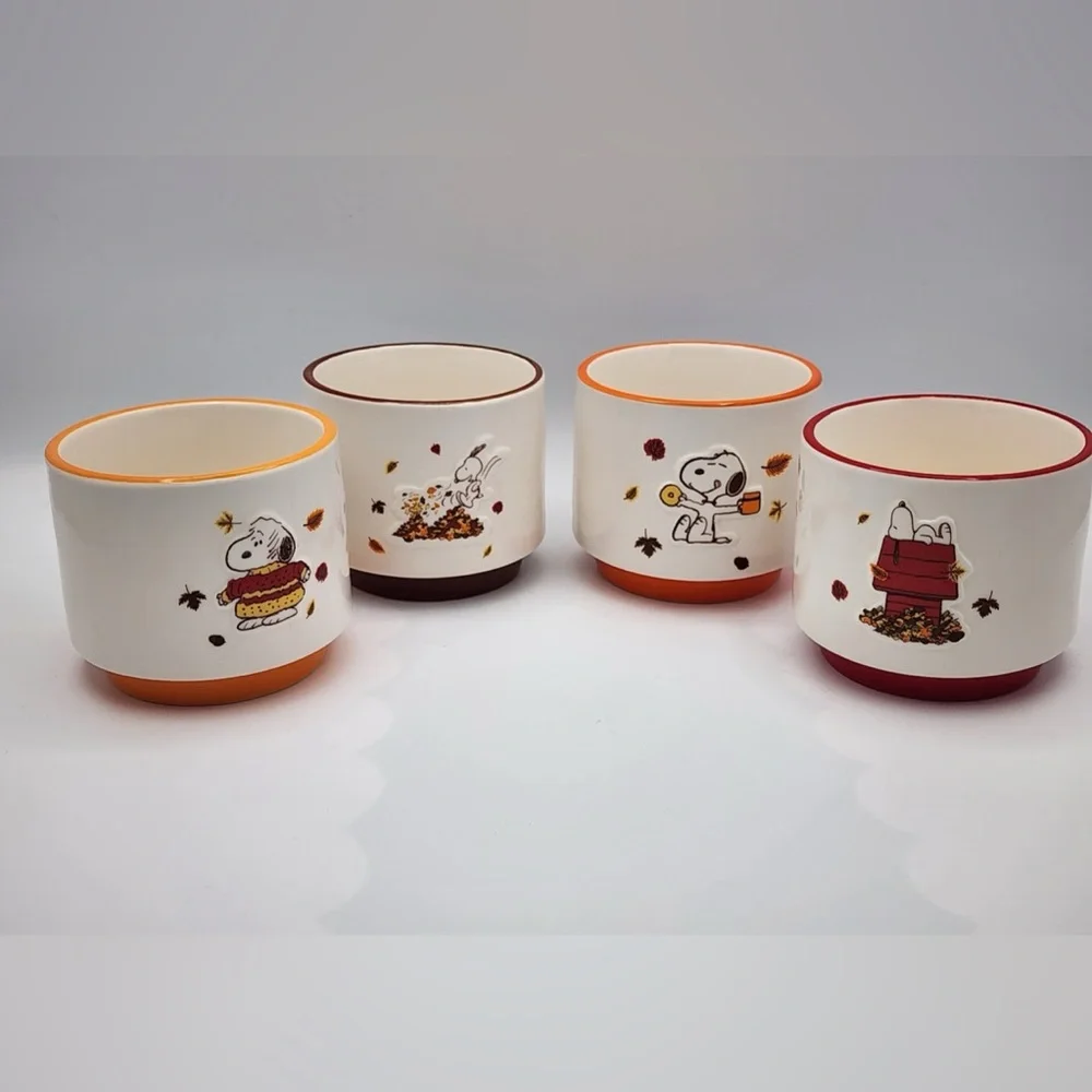Rae Dunn Peanuts Fall ramekin set of 4 -Brand new!  8oz each - charcuterie cute!
